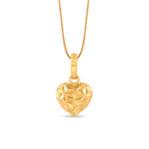 Collier avec pendentif en or en forme de cœur Muse Aura - Product Image 3