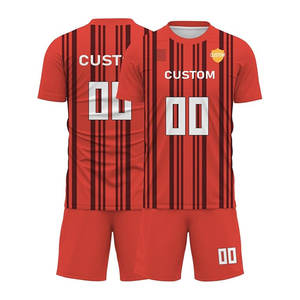 ชุดเสื้อเจอร์ซีย์ฟุตบอลสำหรับผู้ชายและเยาวชนเสื้อโลโก้ส่วนตัวกางเกงขาสั้นพร้อมบริการ OEM ย้อมสี - Product Image 4