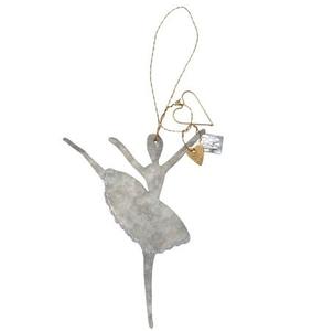 Ornement de Noël suspendu en fer fait main avec finition dorée, design personnalisé, haute qualité pour la décoration de la maison moderne en période de fêtes - Product Image 2