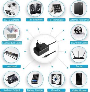 อะแดปเตอร์ไฟฟ้า9V 1A 0.5A ถูกกว่า2A กีตาร์ไฟฟ้า STOMP BOX อะแดปเตอร์จ่ายไฟที่ชาร์จสำหรับชิ้นส่วนกีต้าร์บอร์ดแป้นเหยียบ - Product Image 6