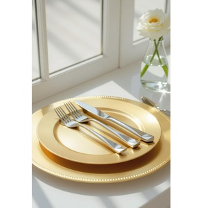 Service de couverts en acier inoxydable finition argentée design artisanal haut de gamme, poli à la perfection pour un repas cinq étoiles à la maison - Product Image 2