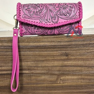 กระเป๋าสตางค์หนังแท้ดีไซน์ใหม่ ปี 2025 แฟชั่นหรูหรา ยาว  พร้อมระบบป้องกัน RFID  งานฝีมือ  กระเป๋าคลัทช์หนังแท้สำหรับผู้หญิง - Product Image 1