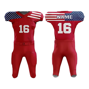 Uniformes de football américain personnalisés 7v7 2025 |   Manches courtes respirantes |   Quantité minimale de commande faible |   Designs élégants et de haute qualité - Product Image 1