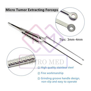 Pinces d'extraction de micro-tumores dentelées en acier inoxydable réutilisables, instruments de neurochirurgie manuels MOL de sécurité, qualité A+ CE, FX-29 - Product Image 4