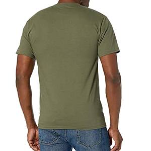 T-shirt vert olive à trois mélanges T-shirts d'impression numérique en gros à impression organique personnalisée - Product Image 2