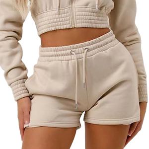 Shorts en polaire décontractés surdimensionnés pour femme avec logo, demi-manches, taille haute, respirants, collection automne-hiver 2026 - Product Image 3