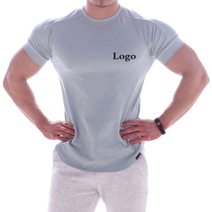 Vente de gros Vêtements de sport personnalisés pour hommes T-shirt d'entraînement noir à col arrondi Coupe ajustée et style sportif - Product Image 6