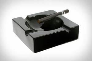 Cendrier carré contemporain en résine artisanale décorative, sans fumée, personnalisable, haut de gamme - Product Image 2