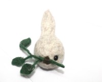 Figurine d'Oiseau Artisanale en Feutre Aiguilleté, Douce et Délicate, Jouet en Peluche Sans Rembourrage, Élégant Accent Décoratif pour la Maison et les Enfants