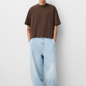 เสื้อยืดแขนสั้น100% กันยับสำหรับผู้ชายทรงบ็อกซี่ฟิตทรงหลวมมีลายพิมพ์ดิจิตอล - Product Image 3