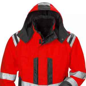 Veste de travail de sécurité haute visibilité imperméable coupe-vent réfléchissante Toile Logo frontal à capuche Vêtement de chantier d'hiver - Product Image 3