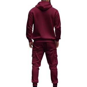 Chándal Deportivo con Capucha y Estampado para Hombre, Corte Regular |   Pantalón Deportivo de Felpa de Poliéster/Algodón con Diseño de Bloques de Color - Product Image 4