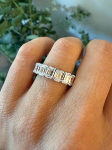 Elegant Emerald Cut Lab Grown Diamond <b>Ring</b> for Women Engagement Wedding Fine Jewelry Designer Bridal Gift <b>Statement</b> <b>Ring</b> - Product Image 3