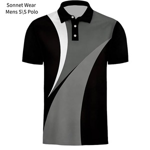 Chemises polo décontractées à manches courtes pour hommes - Product Image 3