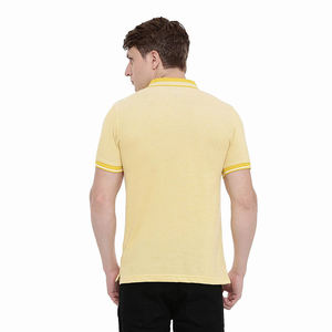 Polo pour homme adulte, coupe ajustée classique, manches courtes, coton, haut décontracté avec poche, motif à carreaux, couleur unie, anti-froissement - Product Image 2