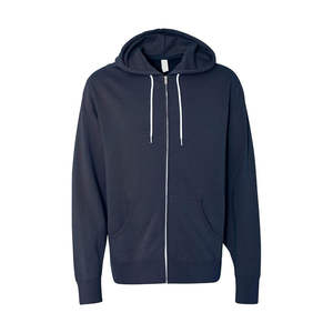 Sudadera con capucha con cremallera completa de algodón 100% de peso pesado con logotipo personalizado, Sudadera con capucha con cremallera recortada y hombros caídos gruesos para hombre - Product Image 1