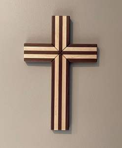 Croix en bois d'acacia fait à la main décoration murale religieuse nouveauté croix en bois pour noël noël noel premium produits de décoration pour la maison - Product Image 3