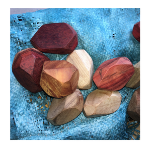 Handcrafted Tumi Ishi Wooden <b>Rock</b> Set with Smooth Edges for Safe and Engaging Playtime for Kids - Product Image 4