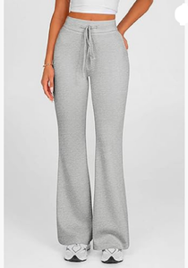 Pantalon de yoga à motif imprimé taille haute pour femme pantalon de survêtement décontracté avec poches latérales pantalon évasé respirant Bangladesh - Product Image 3