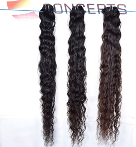 100% Cheap Wholesale Raw Unprocessed Virgin Vendor Natural Black Color <b>Curly</b> <b>Bundles</b> Temple Indian Human Hair Extensions - Product Image 2