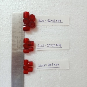 Custom Made Red Faceted Russian Trade <b>Beads</b> in Size 8 mm Onwards in Shiny <b>Color</b> Ideal for Jewelry Designers - Product Image 6