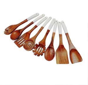 Juego de cuchara de trabajo de madera y resina Juego de servidor de ensalada de madera y resina más vendidos y utensilios Artículos hechos a mano - Product Image 2