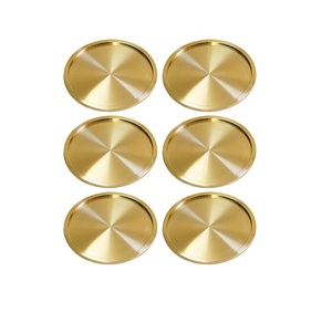 Excellent Design Metal Coasters Kitchen Tools Metal <b>Glass</b> Cup Mug Coasters Pads Trendy Fancy Metal Coaster <b>Mats</b>/Platter - Product Image 2