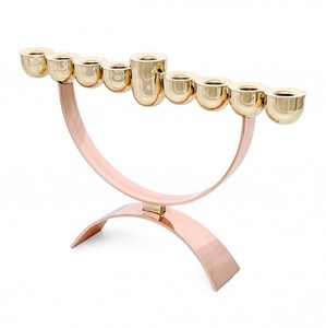 Décoration Menorah Porte-bougie pour la décoration de Noël Support de bougie en métal pour mariage Décoration de dîner et de salle à manger - Product Image 6