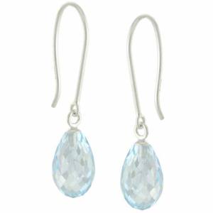 Handmade Gold Plated 925 Sterling <b>Silver</b> Crystal Rhinestone Bezel Set Pyramid Shape Vintage <b>Long</b> Dangle <b>Earring</b> IGI Certified - Product Image 3