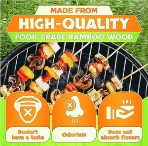 Brochette en bambou de 10 po-Qualité alimentaire, expédition rapide - Product Image 3