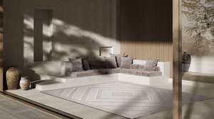 Alfombra de Área Tejida Wilton Serie Kaili <span class=keywords><strong>Noya</strong></span>, Polipropileno/Poliéster, Resistente al Fuego e Impermeable para Uso Doméstico, Hotelero y Comercial - Product Image 6