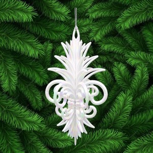 เครื่องประดับแขวนสไตล์คลาสสิกสำหรับวันคริสต์มาสปีใหม่ดีไซน์ใหม่ประดับพระราชวัง3D ด้วยอะคริลิคสีใส - Product Image 3