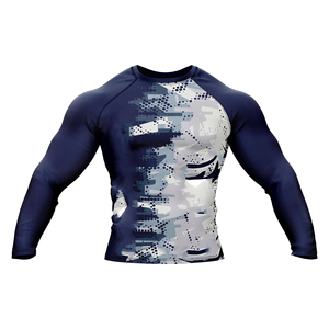 Venta al por mayor y fabricante de ropa al aire libre Rash Guard camisetas de manga larga cuello redondo Rash Guard para hombres OEM personalizado - Product Image 1