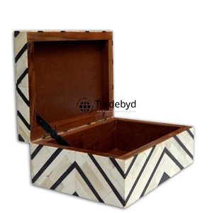 Boîte à bijoux élégante faite à la main en nacre et incrustation d'os organisateur de cadeaux de luxe pour Tradebyd - Product Image 2