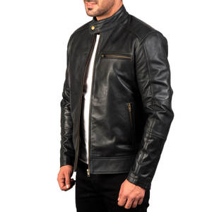 Chaqueta de Motociclista para Hombre, de Cuero Genuino, Estilo Vintage, Transpirable, para Primavera y Otoño - Product Image 4