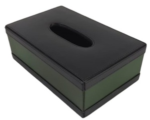 Handcrafted Leather Tissue Box with Breathable <b>Net</b> <b>Fabric</b> - Product Image 1