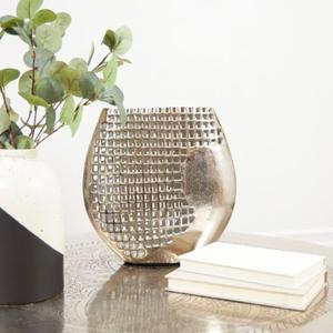 Jarrón de metal de diseño antiguo de lujo para Decoración de mesa Premium forma y tamaño personalizados acabado pulido plateado para uso en hotel de casa - Product Image 1