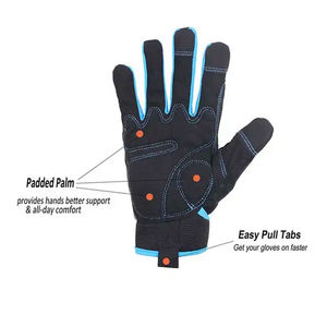Custom Printed Mechanic Safety <b>Gloves</b> | High Quality Industrial Work <b>Gloves</b> | Protective Construction <b>Gloves</b> for <b>Men</b> - Product Image 6