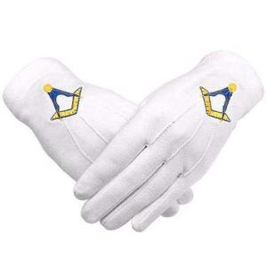 High Quality Reusable Masonic Embroidered <b>Gloves</b> White Cotton Ceremonies Cotton <b>Gloves</b> - Product Image 2