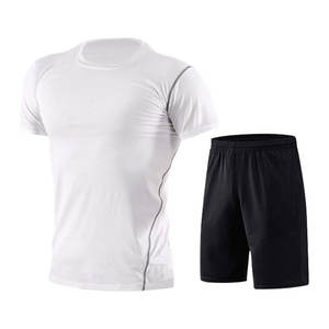 Nuevo precio barato Hombres Conjuntos de compresión Camisa y pantalones de compresión de secado rápido con logotipo personalizado Gimnasio Fitness - Product Image 1