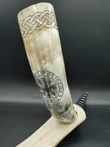 Corne à boire polie en corne de vache, tasse à boisson traditionnelle faite à la main - Product Image 4