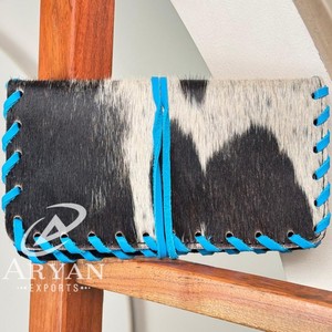 Vente en gros de pochette à tabac en cuir de vachette pochette à tabac en cuir véritable daim emballage de pipe à cigarettes sac à roulettes accessoires pour fumeurs - Product Image 1