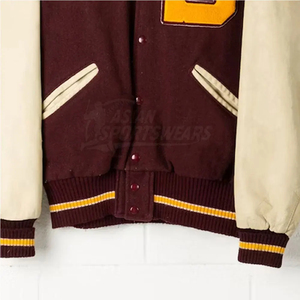 High Quality Custom Logo <b>Leather</b> Varsity <b>Jackets</b> Genuine Long Sleeve Classic Letterman Apparel - Product Image 5
