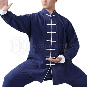 Uniforme Tradicional de Kung Fu 100% Algodón, Traje de Entrenamiento de Artes Marciales de Secado Rápido y Transpirable para Hombre, Servicio OEM Personalizado - Product Image 5
