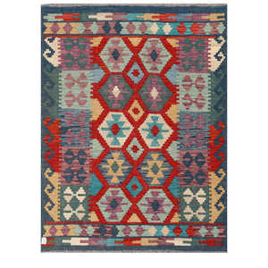 พรมกิลิมไมมาณา อัฟกานิสถาน ขนาด 171 x 128 ซม. ของตกแต่งบ้าน ผลิตด้วยมือ พรมอัฟกันแบบดั้งเดิม - Product Image 1