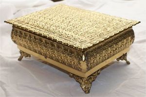 Latest Design Hand Made Silver Finished Metal Decorative Jewellery Box for <b>Rings</b> Necklace & Pendant at wholesale price - Product Image 2