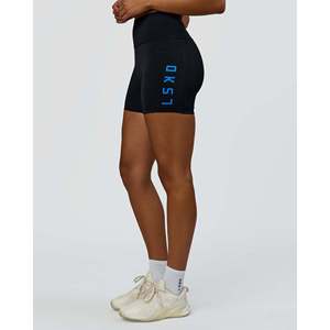 Short cargo ultra-haut Rep à 4 poches avec logo personnalisé - Noir - Bleu Palais - Product Image 1