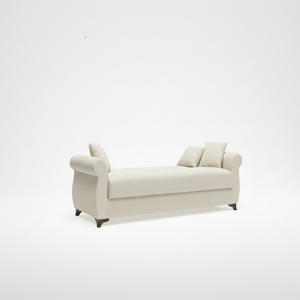 Convertible Sofa <b>Bed</b> Extendable Portable 3-Seater Solid Wood Frame Storage Click Clack Mechanism European Style Best Selling - Product Image 4