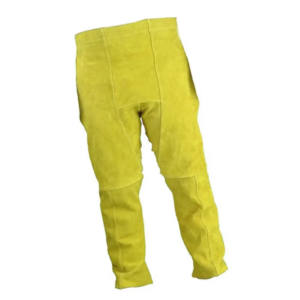 Pantalones de soldadura protectores de traje industrial de cuero dividido de piel de vaca de calidad superior con características resistentes a chispas desgaste para soldador - Product Image 5