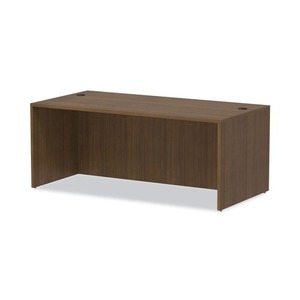 Alera VA217236WA Mueble de recepción recto de la serie Valencia de 71 pulgadas. X 35.5 Pulgadas X 29.63 Pulgadas Muebles de Oficina Modernos y Duraderos de Madera de Nogal - Product Image 3